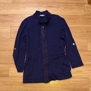St. John Sport by Marie Gray Deep Blue Utility Jacket
